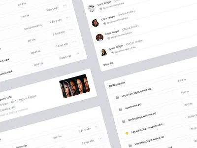 Haystack - Dashboard Components app clean colors components daily100challenge desktop employee dashboard event card files fintory haystack light mode people resources search users sidebar typography ui ux webapp light mode