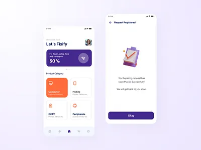 Fixify App for Device Repairing design repair repairing sunny thecruze ui ui design uiux