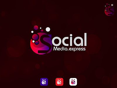 Social Media Express - Social Media Marketing Logo Design abstract logo branding combination mark logo creative design graphic design logo logodesign modern logo social media marketing vector