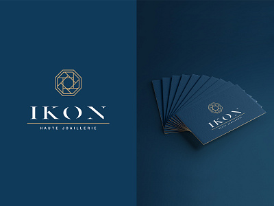 IKON Jewelry Logo Design branding business card design diamond diamond logo elegant identity jewellery jewelry jewelry logo jewelry shop logo logo design lux luxury minimal mockup navy blue panter panter vision typeface