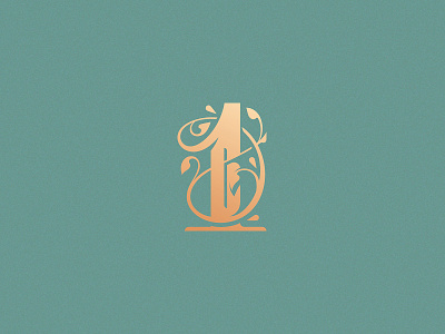 Number 1 36daysoftype 36daysoftype08 decorative design design challenge floral lettering logo minimal monogram number number 1 ornamental typography vector victorian