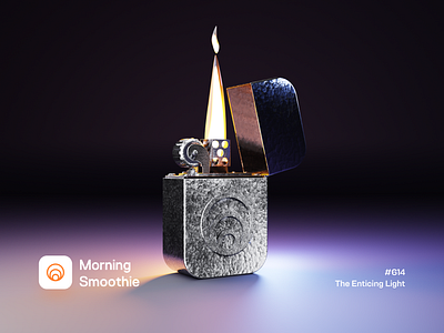 The Enticing Light 3d 3d animation 3d art blender blender3d diorama fire fire logo fireworks illustration isometric isometric illustration light lighter lighting low poly zippo