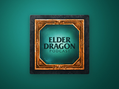 Elder Dragon Podcast branding capcom elder dragon gaming podcast gold frame monster hunter podcast
