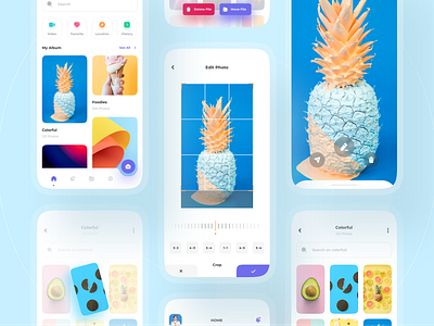 Kolase - Gallery App Mobile Concept 🖼 app camera camera app category clean design gallery minimal mobile online photo photo editor typography ui uidesign uiux ux