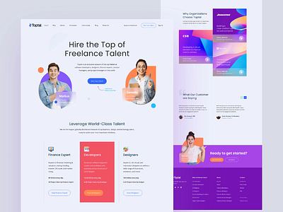 Toptal.com - Landing page design concept clean design glassmorphism job portal job seeker landing page landing page design minimalist ui uidesign uiux ux website concept website design