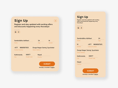 Sign Up Page - Desktop and Mobile figma kathmandu login nepal sign up form signup ui design uiux uxdesign