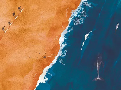 The Ocean and the Desert animal art book books children digital digitalart drawing illustration nature