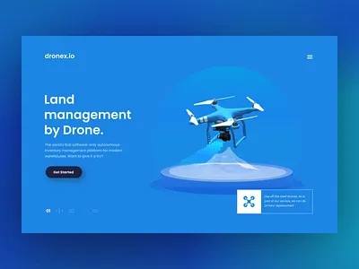 Land Management by Drone - Website Concept concept design drone drones landing page landingpage layout product product design ui uxui uxui webdesign landingpage visual