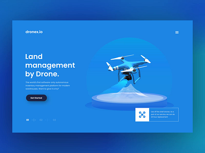 Land Management by Drone - Website Concept concept design drone drones landing page landingpage layout product product design ui uxui uxui webdesign landingpage visual