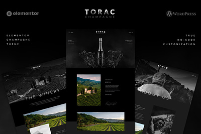 Torac - Champagne Elementor Template Kit champagne elementor vineyard we web design wine wordpress