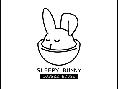 Sleepy Bunny Coffee House Logo Design branding branding design cafe logo coffee shop design illustration illustrator logo logo design minimal minimalist logo