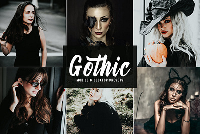 Free Gothic Mobile & Desktop Lightroom Presets branding design design art desktop design download dribbble dribbble best shot free freebie illustration lightroom presets mobile photography presets ui ux wedding presets