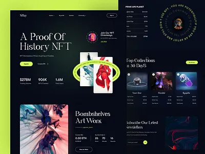NFT Website Design art bitcoin blockchain crypto crypto currency cryptocurrency dark ethereum landing page marketplace minimal modern nfts orix platform sajon ui ui design web design website
