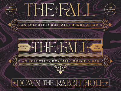 The Fall badge brand branding down the rabbit hole fall icon icons kansas city logo