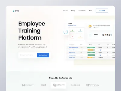 Employee Training Platform Website book course education header homepage kids education landingpage learning platform online course play school southtech teacher training training platform webdesign website design