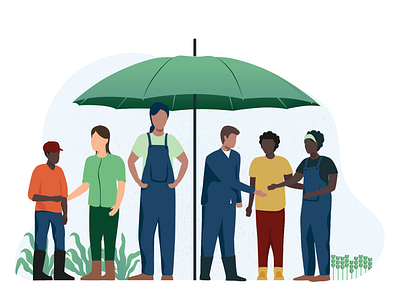 Umbrella Institution adobe illustrator community farm farmer farming illustration illustrator institution organisation umbrella