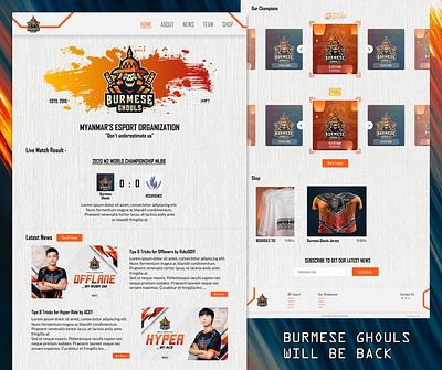 Burmese Ghouls burmese burmese ghouls design esport game ghouls mlbb mobile legends ui ux web