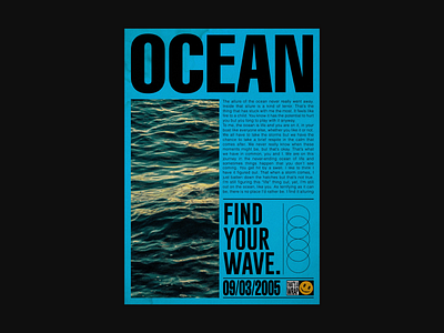 Poster Design Exploration blue design illustration oceanic poster art poster design typography