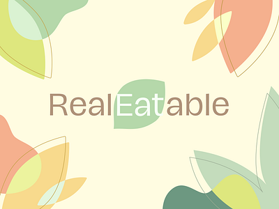 RealEatable Logo Design branding clean design food green health healthy light logo plant recipe typography