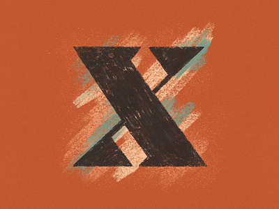 X Letter Sketch 36daysoftype drawing illustration lettering procreate art procreateapp sketch texture type art typeface typogaphy x x letter