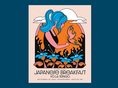 Japanese Breakfast Poster butterfly concert poster design gig poster illustration illustrator japanese breakfast poster design typography vector
