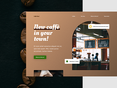 Caffé Landing page ☕ coffee dailyui design inspiration trends ui ux webdesign