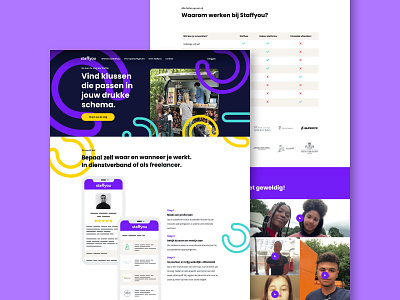 Staffyou rebrand: Website brand identity branding graphic design purple rebrand rebranding staffyou tech tech branding visual identity website website design