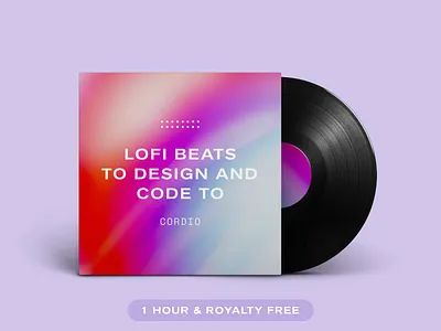 Lofi Beats to Design and Code to album album cover ambient artwork background music beats electronic gradient hiphop lofi lofi music music music design music producer musician producer royalty free uncopyrighted vinyl youtube
