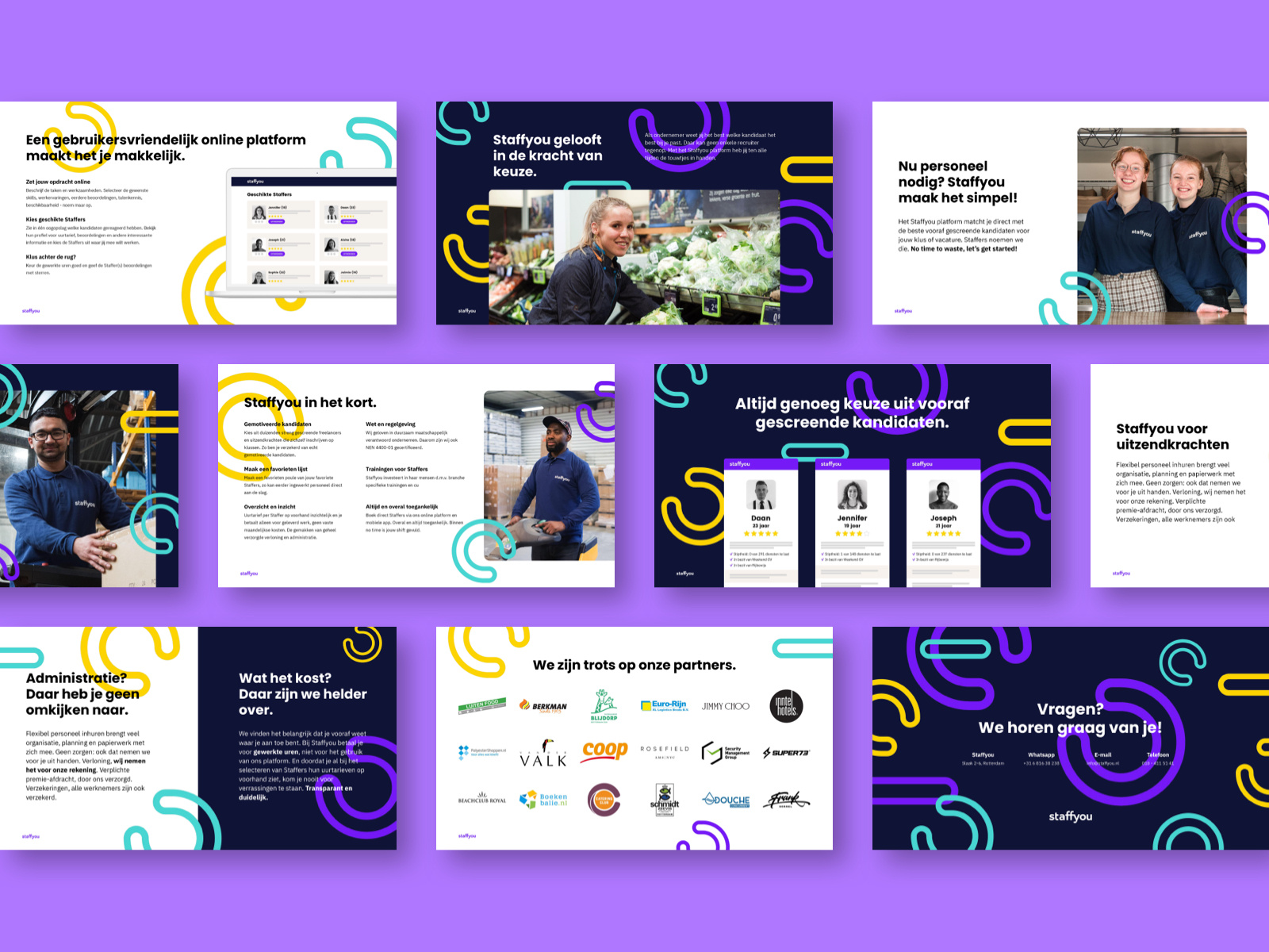 Example of Staffyou rebrand: Presentation deck