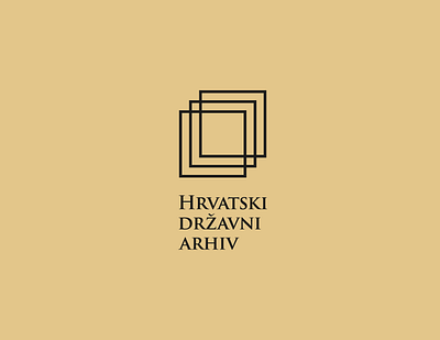 Croatian State Archive architecture archive branding design folder geometric graphic design logo logo design minimal paper sketch square state archive