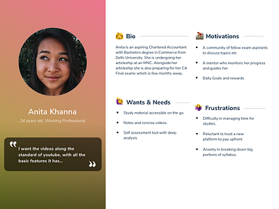 Persona dailyui design e learning education persona research sketch app ui user persona user personas user research ux