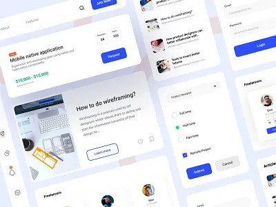 UI components component components design freelancer freelancing ui ux