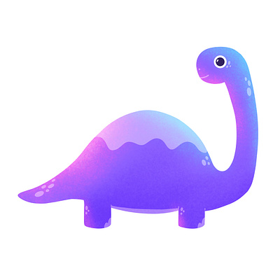 diplodocus animation branding character children illustration dino dinosaur diplodocus game art illustration illustrator nature stickers ui