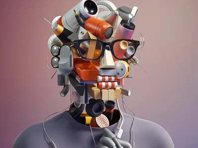 Self Portrait Series 2050 3d abstract cinema 4d cinema4d design graphic design illustration inspiration modern octane