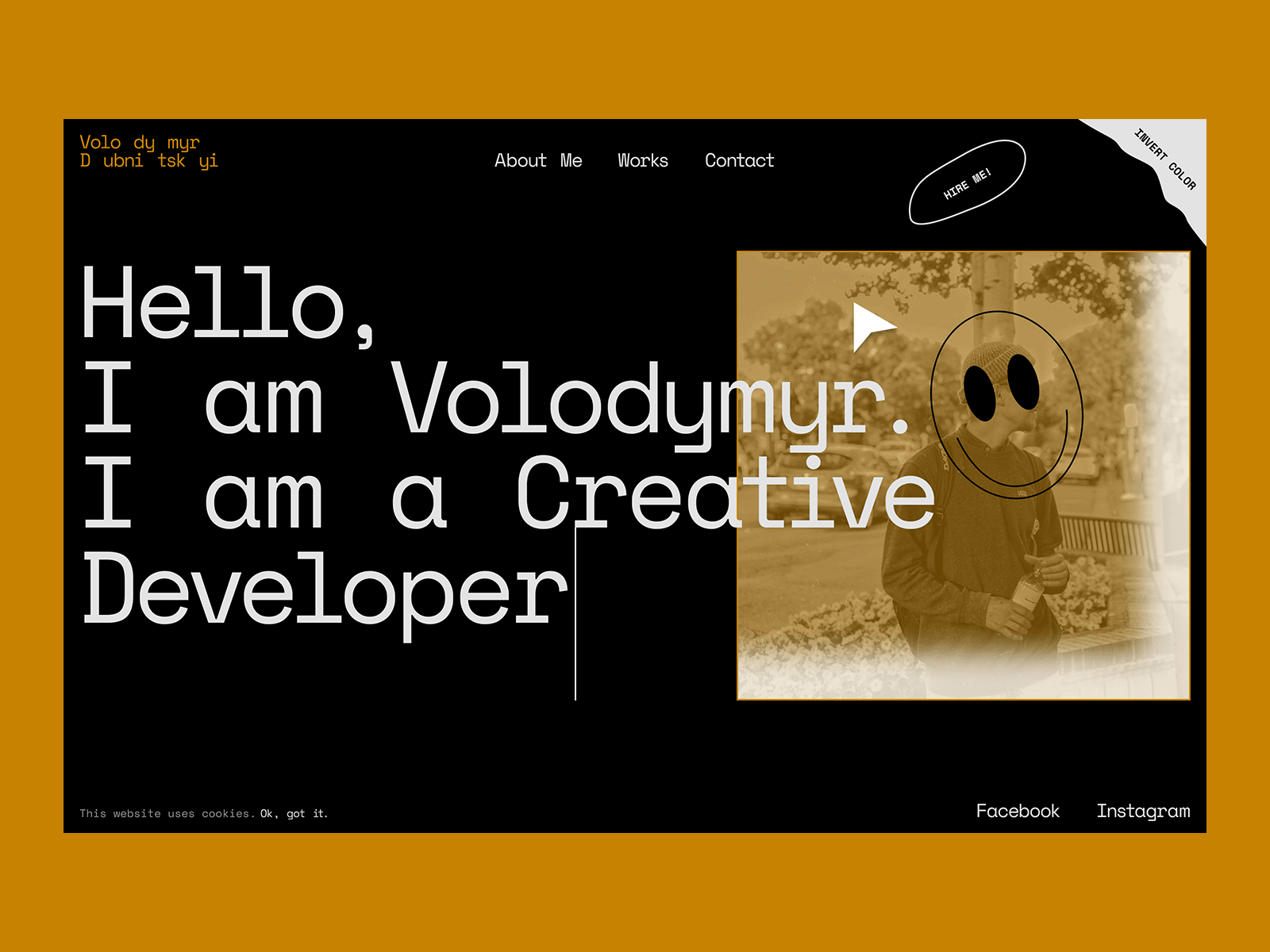 Volodymyr Dubnytskyi (dubnytskyi.com) creative design developer graphic illustration portfolio poster site ui ux website