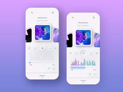 DailyUi-009 Music Player dailyui dailyui009 dailyuichallenge design neumorphic neumorphism neumorphism ui ui uidesign