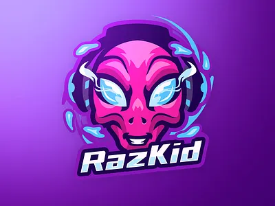 RazKid Alien Mascot Logo branding design esports gaming identity illustration letter logo mark mascot