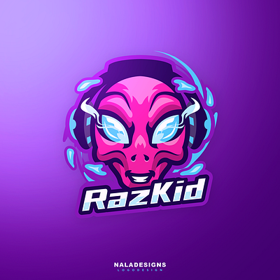 RazKid Alien Mascot Logo branding design esports gaming identity illustration letter logo mark mascot