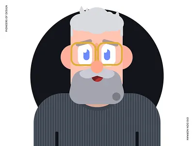 Don Norman avatar figma illustration pioneers of design