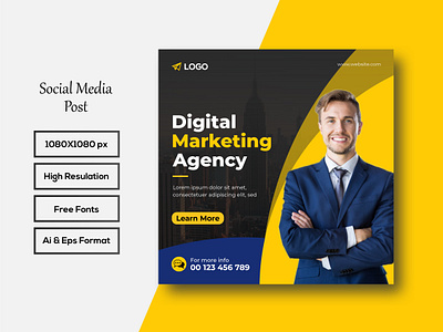 Digital Marketing Social Media Post Template agency banner bundle business commercial corporate corporate banner corporate social media post digital marketing flyer