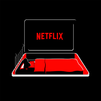 Netflix and Naps app behance design illustration illustrator lineart minimal netflix netflix and chill procreate ui vector