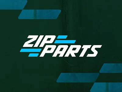 ZipParts Logo branding delivery design fast graphic design logo metal motion lines parts speed texture typography vector zip