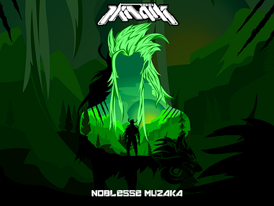 NOBLESSE MUZAKA anime design fanart flat landscape illustration noblesse sillhoutte vector