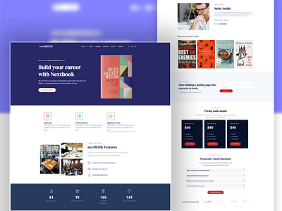 nextBook - Book landing, Book Promotion, Author Template design elementor elementor templates