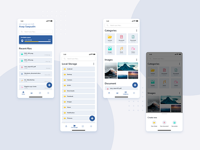 Simple File Manager Mobile app design file folder manager mobile app mobile design ui ux