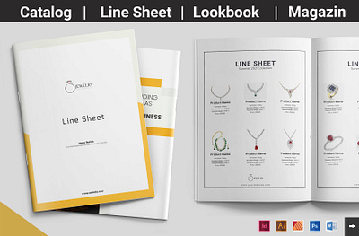 Product Line sheet branding brochure design minimal multipage print