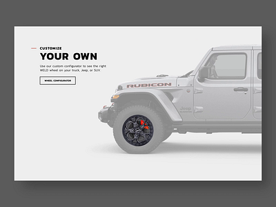Motion Study For Weld Wheels Offroad automotive cars e commerce ui ux web design