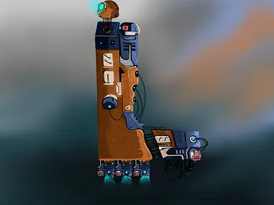 36daysoftype the letter L 36daysoftype 36daysoftype08 concept art digitalpainting dribbble illustration