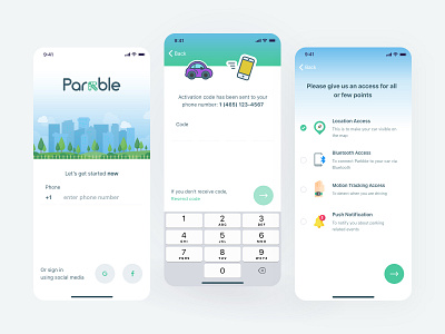 Free Parking Exchange System in NY - Sign Up Steps app car design ios ios app ios app design mobile ui parking parking app parking lot shot