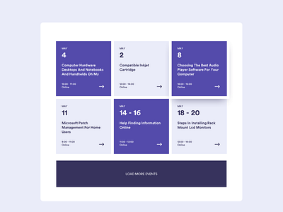 Events List UI Design component design component ui event list events events list ui free ui free ui component ildiesign list ui ui ui ux ui component ui design ui design daily ui pattern ui practice uidesign ux ux design